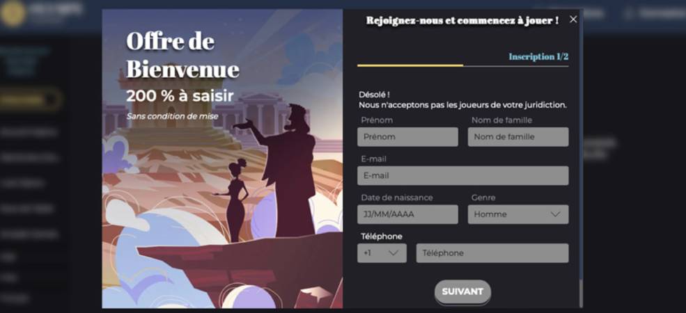 Création d’un compte